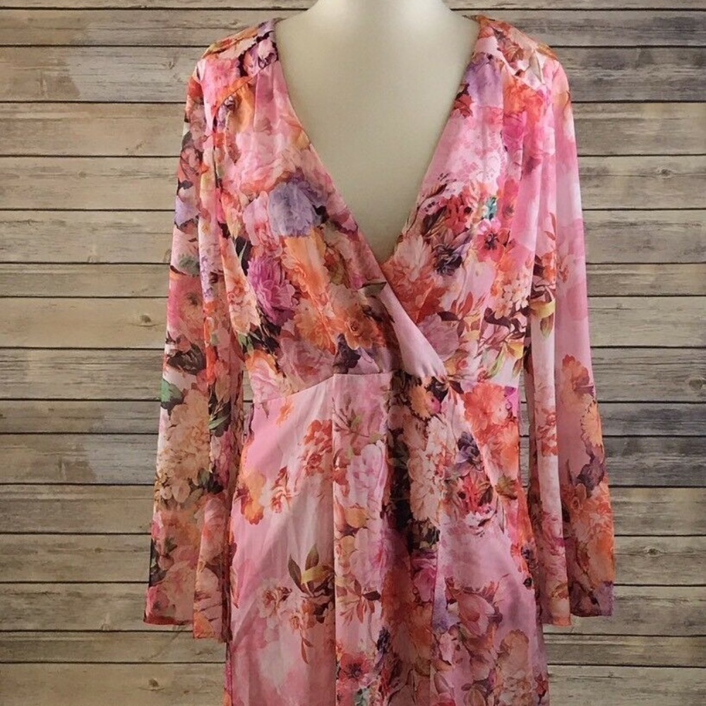 ECI NY woman's 8 dress floor length sheer flowy